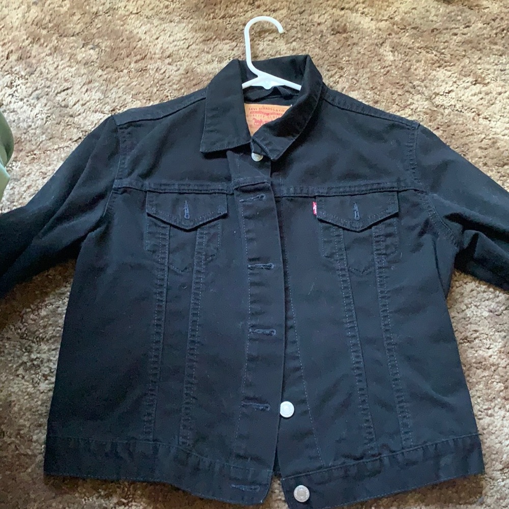 Vintage 90s Levi’s Black Denim Jacket medium